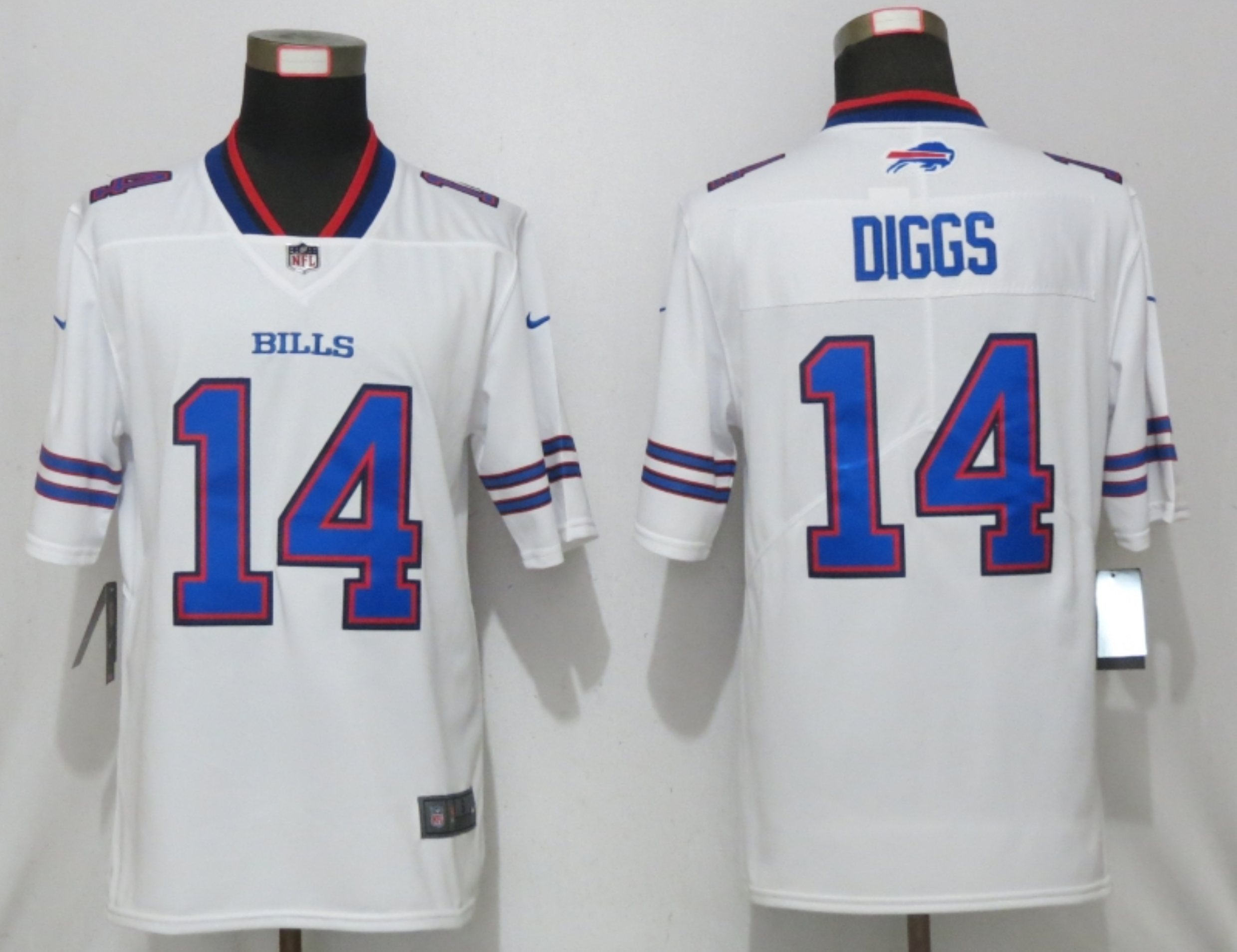 Men New Nike Buffalo Bills #14 Diggs White 2020 Vapor Untouchable Limited Playe->buffalo bills->NFL Jersey